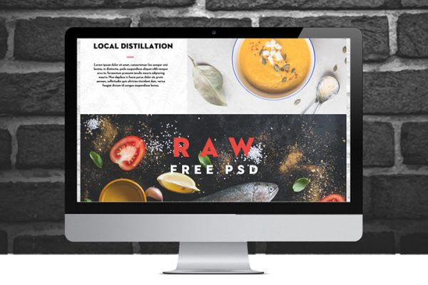 Raw Free One Page PSD Template