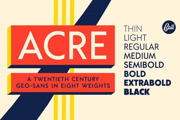 Acre Typeface Free Weight