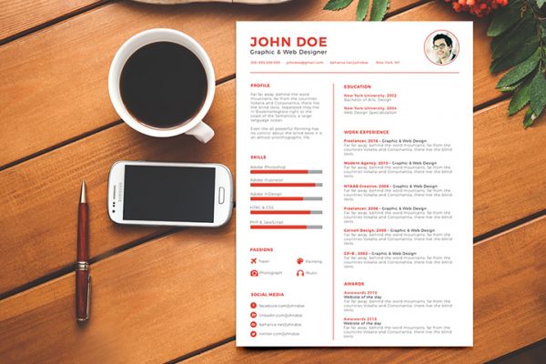 Clean Design Free Resume Template