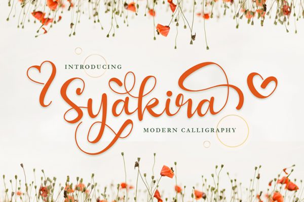 Free Syakira Modern Calligraphy Script Font
