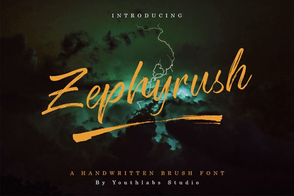 Free Zephyrush Handwritten Brush Font