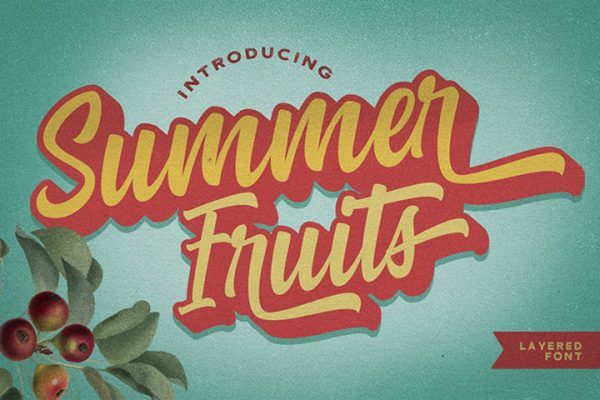 Free Summer Fruits Logo Font
