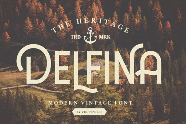 Free Delfina Vintage Sans Serif Font