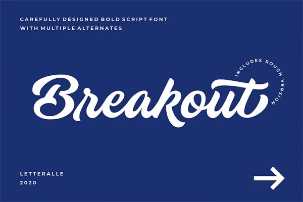 Free Demo Breakout Script Font