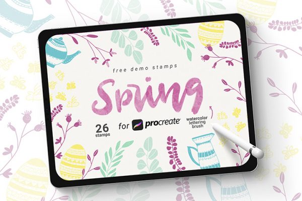 Free Demo Spring Stamps For Procreate