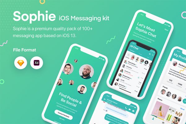 Free Sophie Messaging App UI Kit