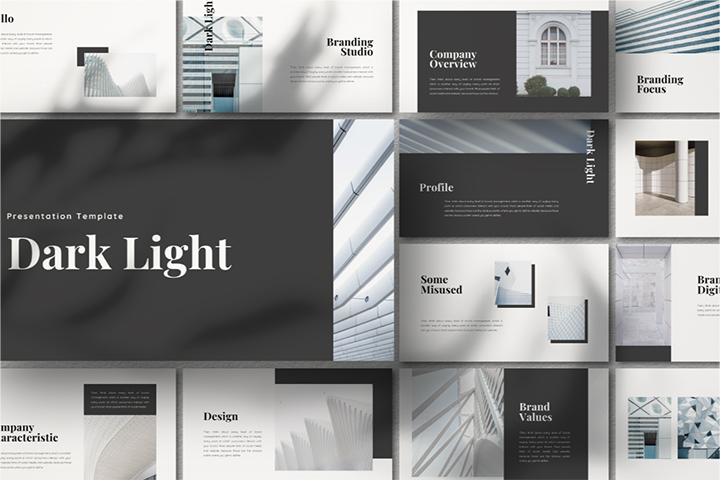 Free Dark Light Presentation Template – Free Design Resources