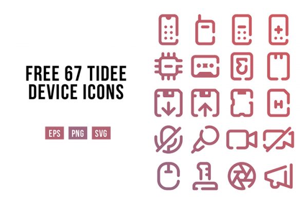 Free 67 Tidee Device icons