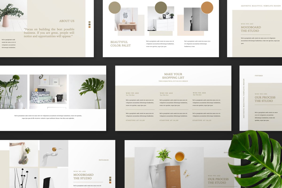 powerpoint presentation templates aesthetic download