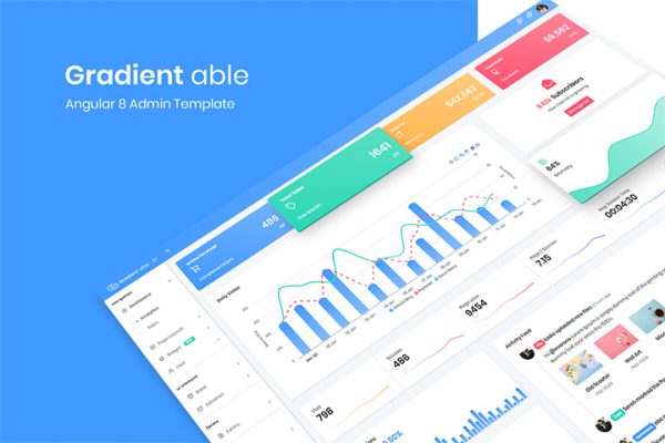 Free Gradient Able Angular Admin Web Template