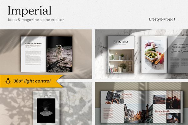 Free Imperial Book and Magazine Mockup Kit