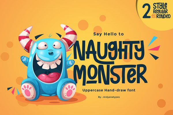 Free Naughty Monster Display Font