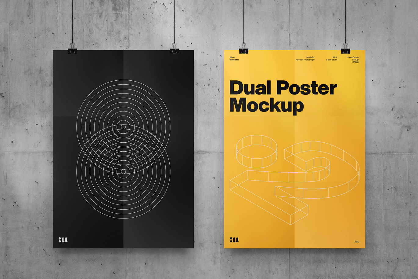 Free Dual Poster Mockup Free Design Resources