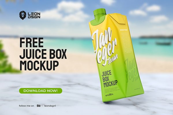 Free Juice Box Mockup