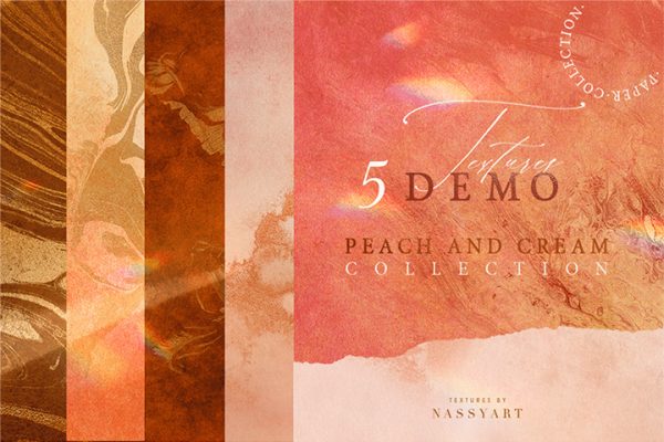 5 Free Peach & Cream Textures