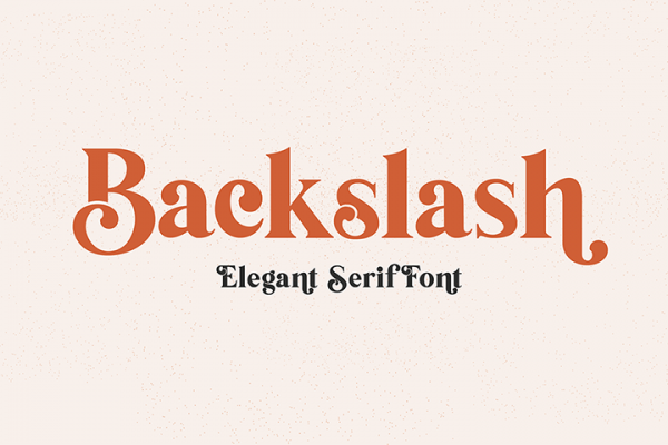 Backslash Elegant Serif Font