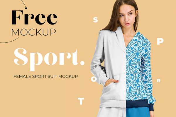 Female Sport Suit Mockup