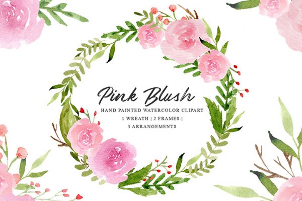 Pink Blush Watercolor Pack