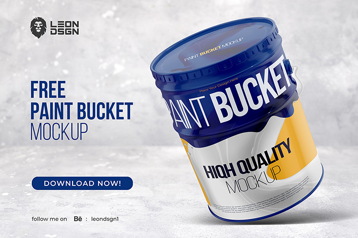 Download Free Paint Bucket Mockup Free Design Resources