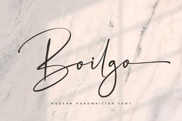 Boilgo Free Signature Font