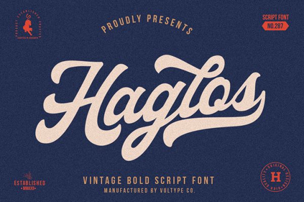 Haglos Bold Script Font