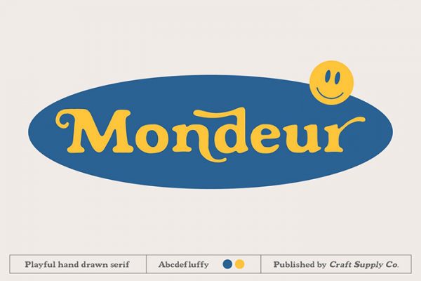 Mondeur Playful Serif Font