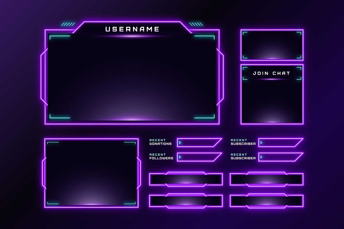 Twitch Background Template Vol.2 Free Design Resources