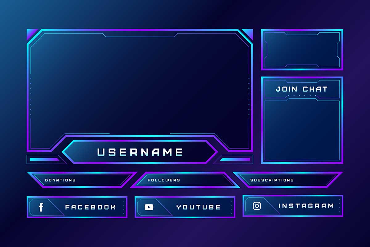 Twitch Background Template  – Free Design Resources