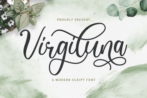 Virgiluna Calligraphy Font