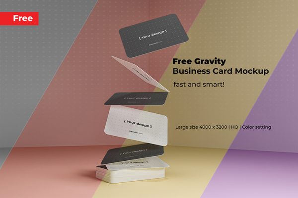 Gravity Business Card Mockup