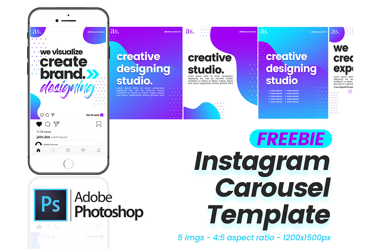 Free Instagram Carousel Template Free Design Resources