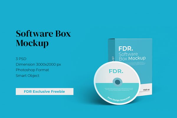 Free Exclusive Software Box Mockup