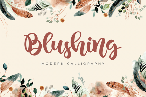 Blushing Modern Calligraphy