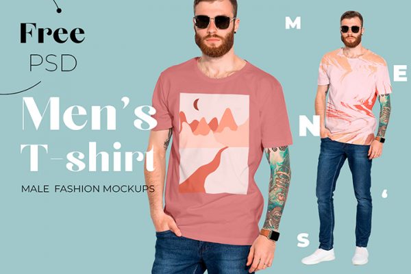 Free Men's T-shirt Mockup