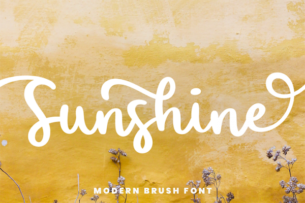Sunshine Free Brush Font