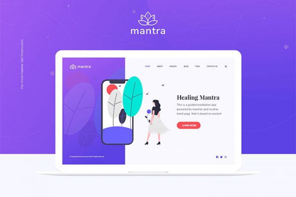 Mantra Yoga Minimal UI Kit