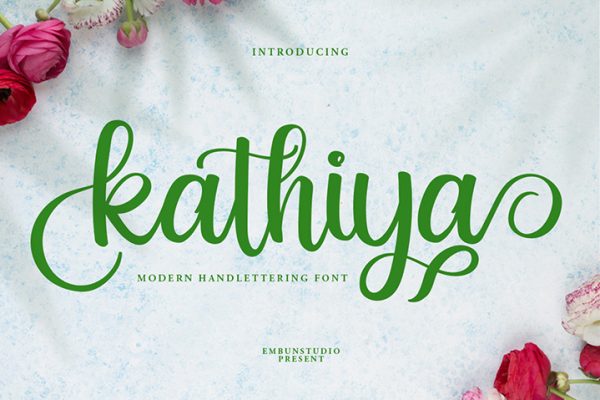 Kathiya Free Handlettering Script