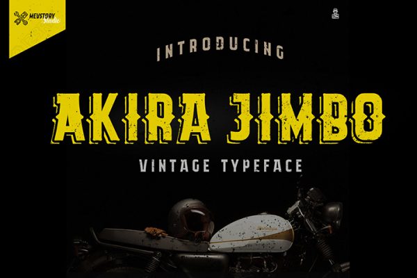 Akira Jimbo Vintage Typeface