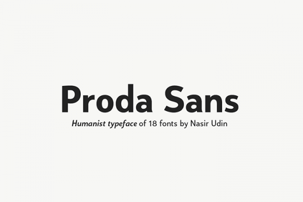 Proda Free Sans Serif Fonts