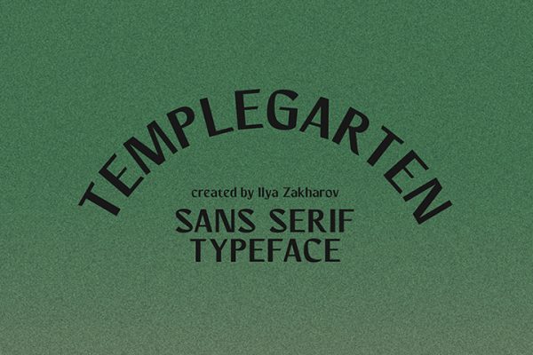 Templegarten Sans Serif Font