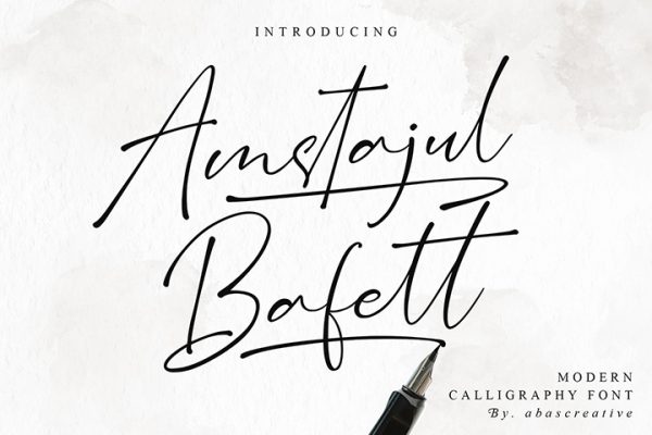 Amstajul Bufett Script Font