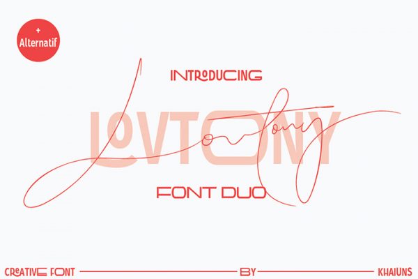 Lovtony Free Font Duo