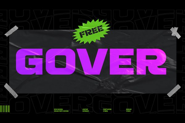 Gover Free Display Typeface