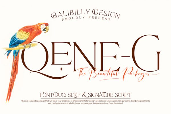 Qene-G Serif & Signature Script