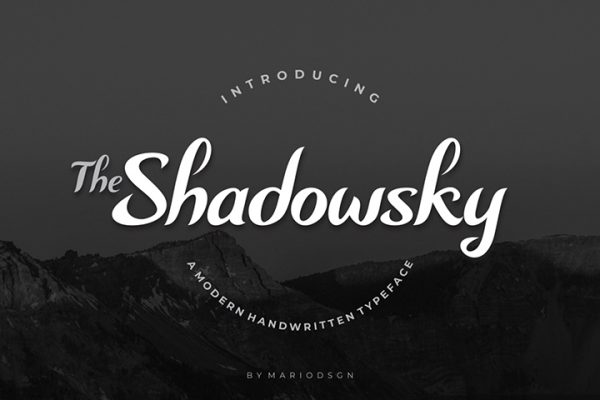 Shadowsky Handwritten Font