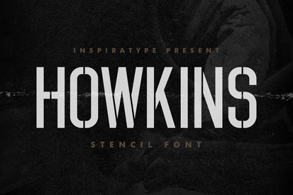 Howkins Free Stencil Font
