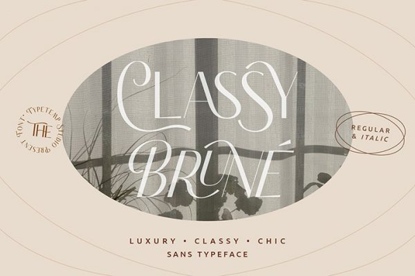 Classy Brune Sans Serif Typeface