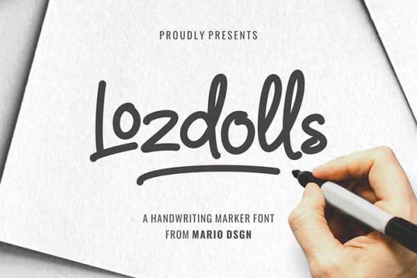 Lozdolls Free Handwritten Font