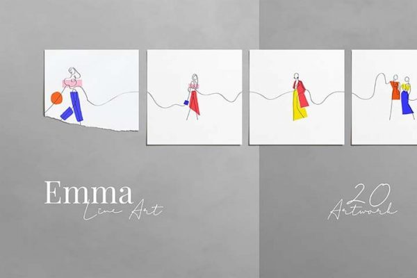 Emma - Line Art Woman & Lifestyle