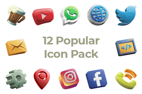 12 Popular Vector Icons
